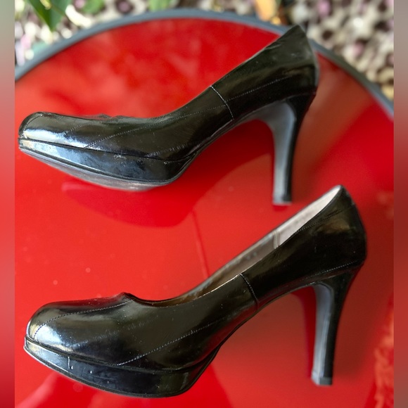 Moda Spana patent leather platform pump heels